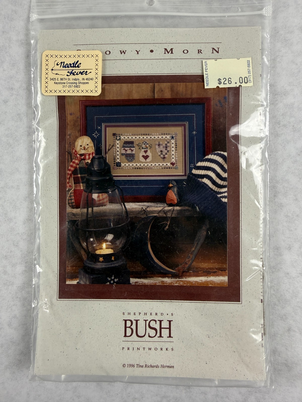 Shepherd's Bush Snowy Morn Cross Stitch Kit Vintage 1996 Complete Floss Linen